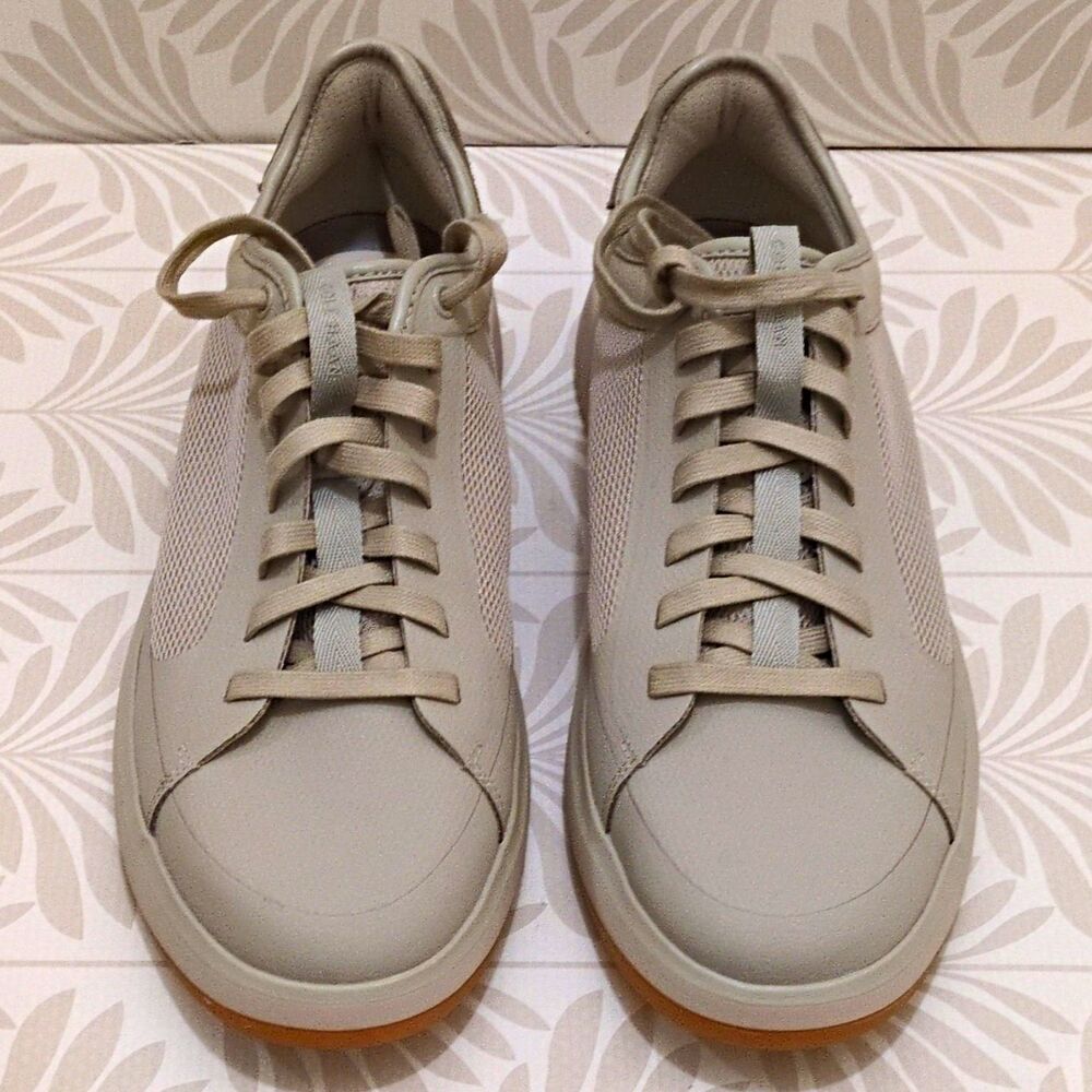 Cole Haan Grandseries Men’s Low Top Lace-Up Sneakers Beige 10.5 C41552